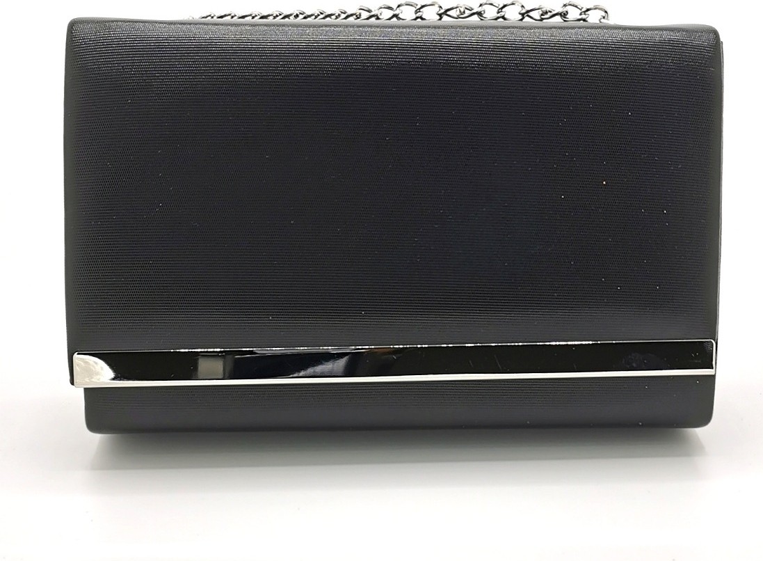 Nazart Kadın Abiye Clutch Portföy Gece Çantası Siyah Kumaş Şık Görünüm ve Ergonomik Tasarım görsel 3