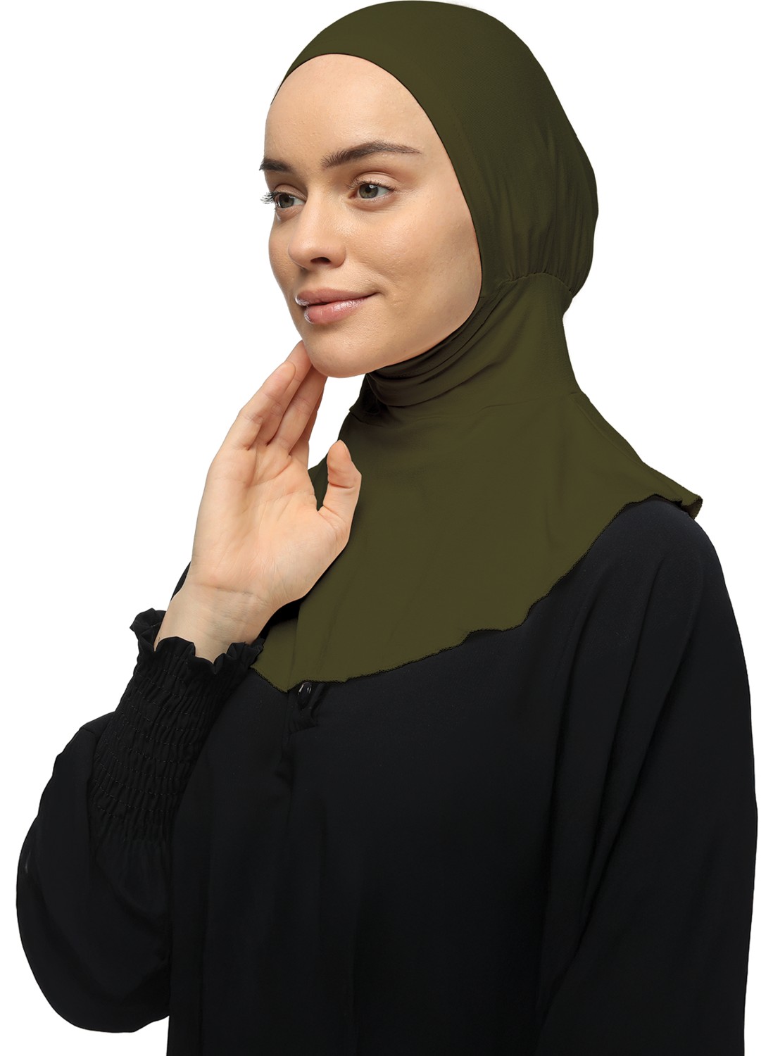 Altobeh Kadın Tesettür Pratik Boyunluklu Hijab - Sporcu Bone - Pudra görsel 2