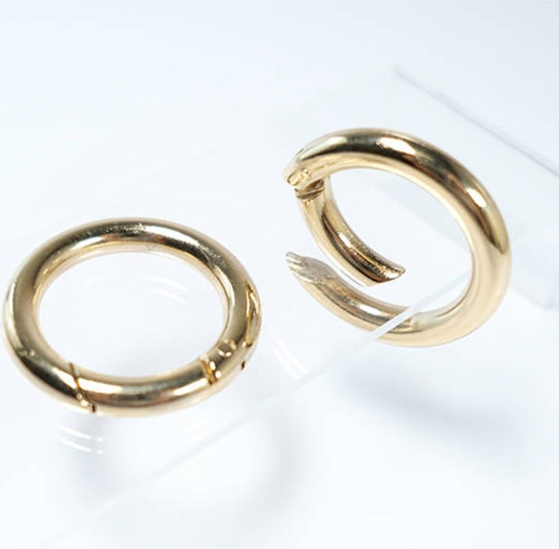 Orhan Çanta Yaylı Çanta Halkası Mekanizmalı Halka 2.7 cm - 10 Adet Gold görsel 3