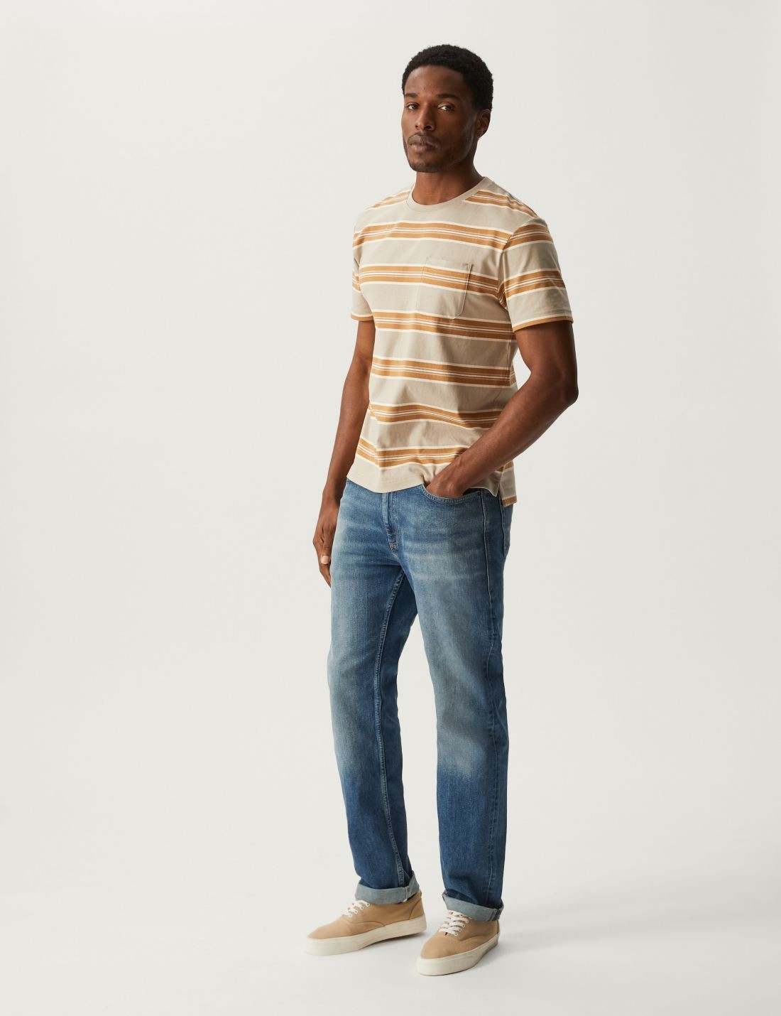 Marks & Spencer Straight Fit Jean Pantolon görsel 7