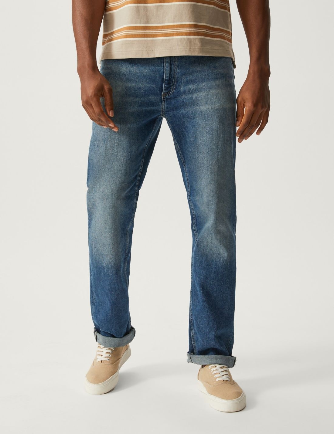 Marks & Spencer Straight Fit Jean Pantolon görsel 8