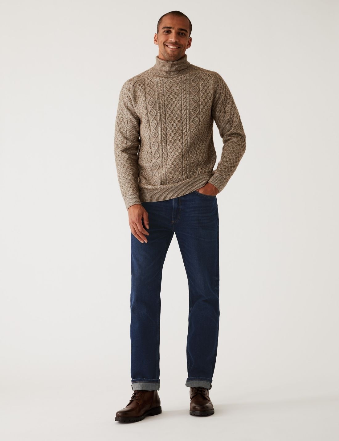 Marks & Spencer Straight Fit Jean Pantolon görsel 2