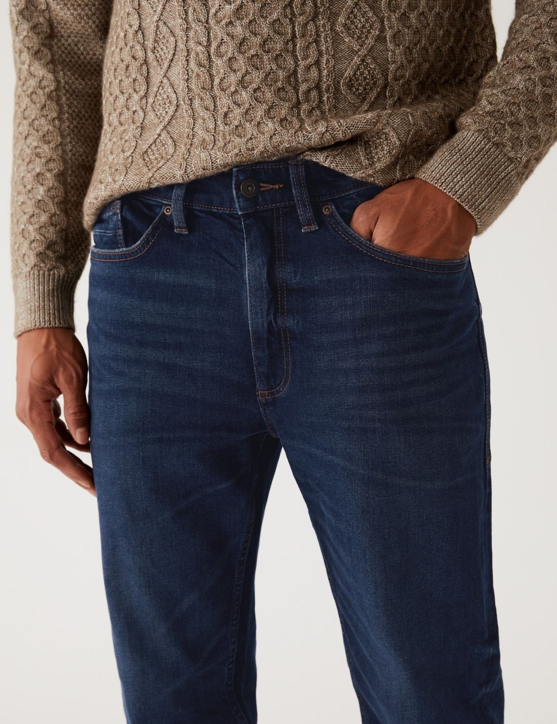 Marks & Spencer Straight Fit Jean Pantolon görsel 3