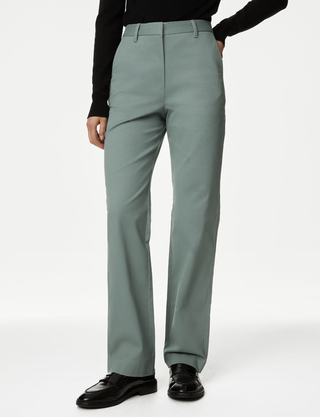 Marks & Spencer Yüksek Bel Chino Pantolon görsel 3