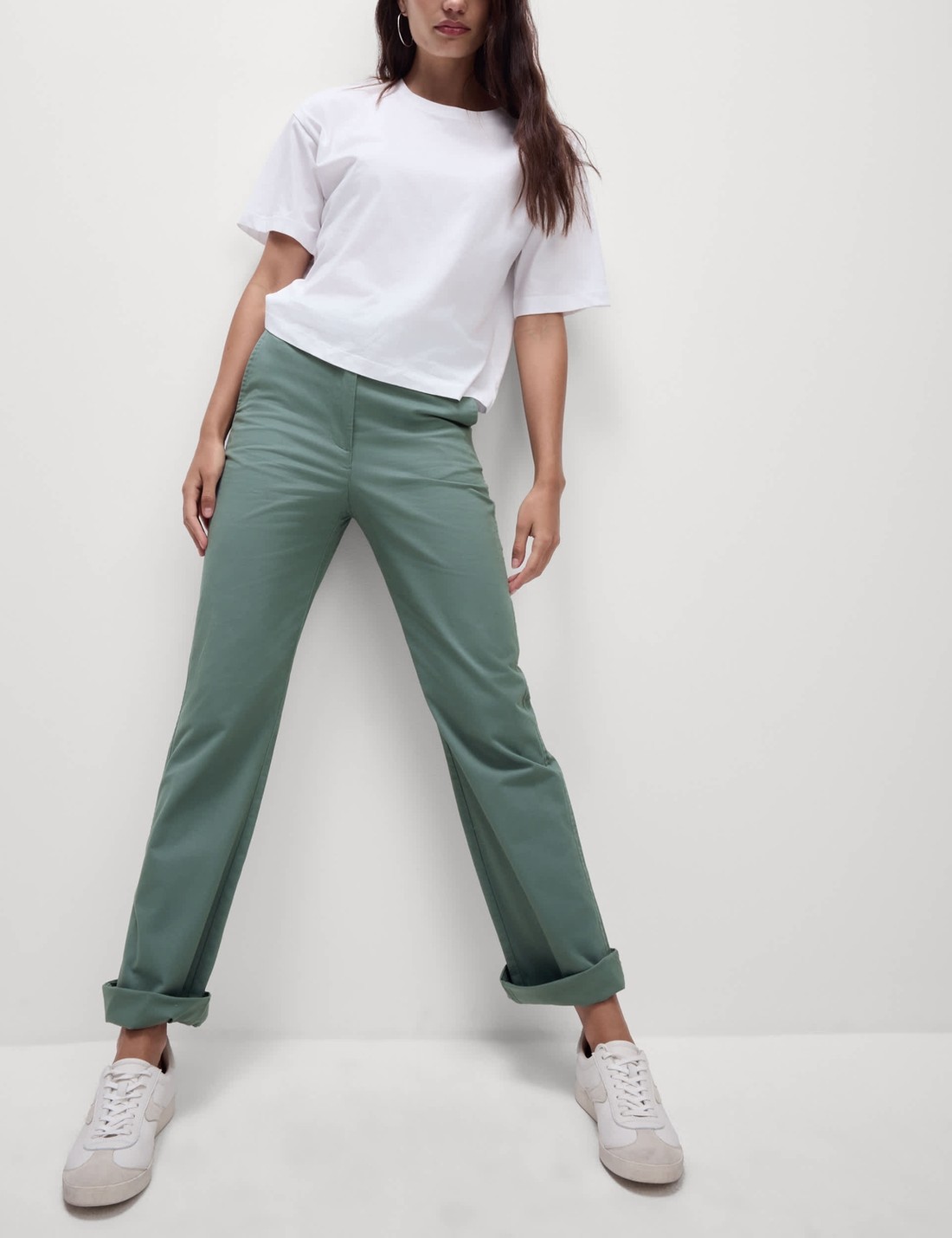 Marks & Spencer Yüksek Bel Chino Pantolon görsel 6