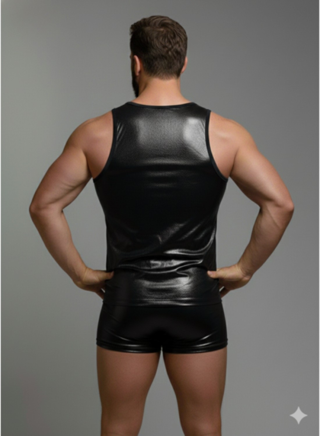 Marsilyan Erkek Lame Tank Top Boxer Takımı görsel 2