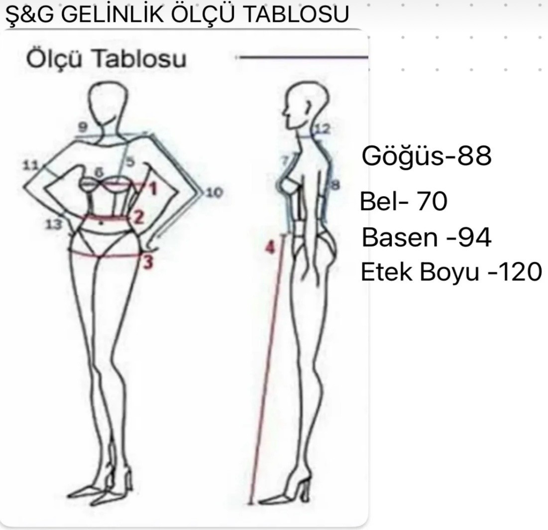 S&G Gelinlik Güpürlü Uzun Kollu A Kesim Gelinlik görsel 7
