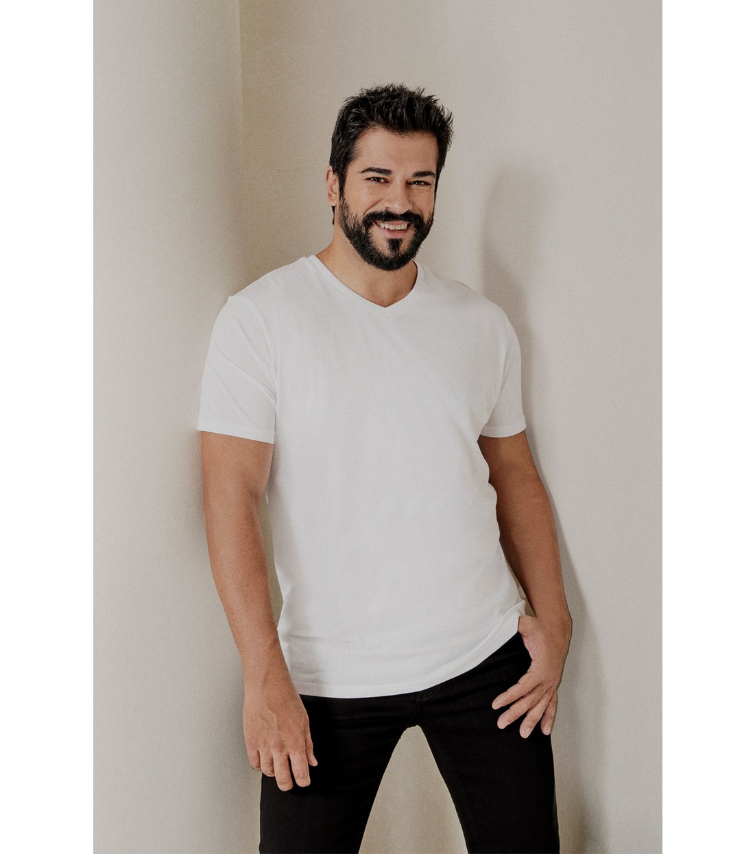Altınyıldız Classics 2'li Slim Fit Dar Kesim V Yaka %100 Pamuk T-Shirt görsel 8