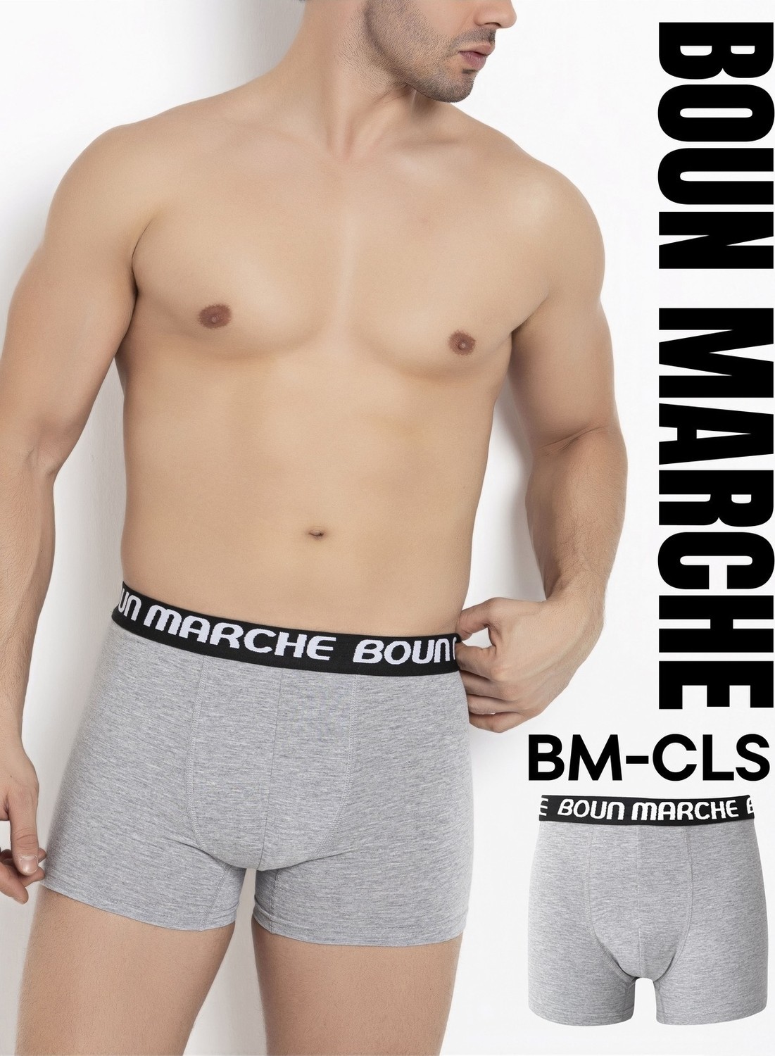 Boun Marche Erkek Boxer Likralı Premium 6'lı Pamuk Chester görsel 7