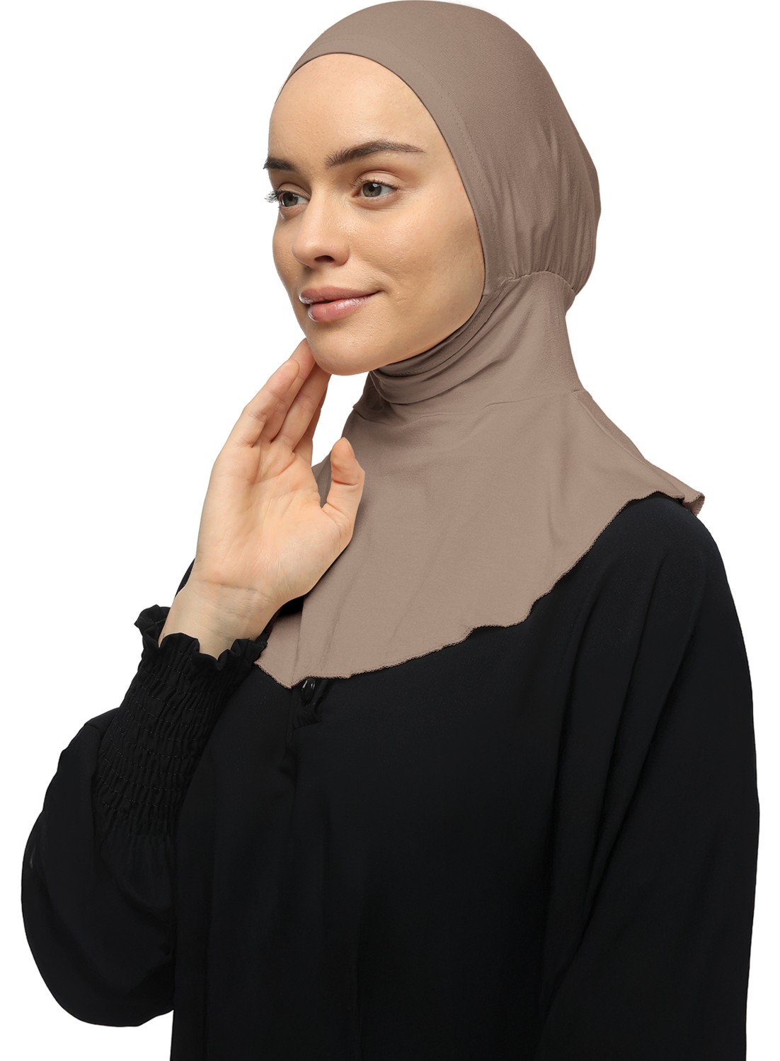 Altobeh Kadın Tesettür Pratik Boyunluklu Hijab - Sporcu Bone - Pudra görsel 7