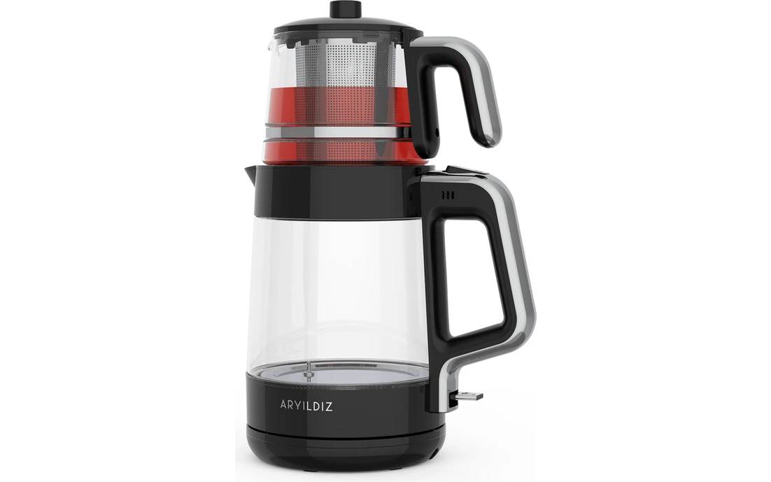 Resim Aryıldız Glow Çay Makinesi Siyah 