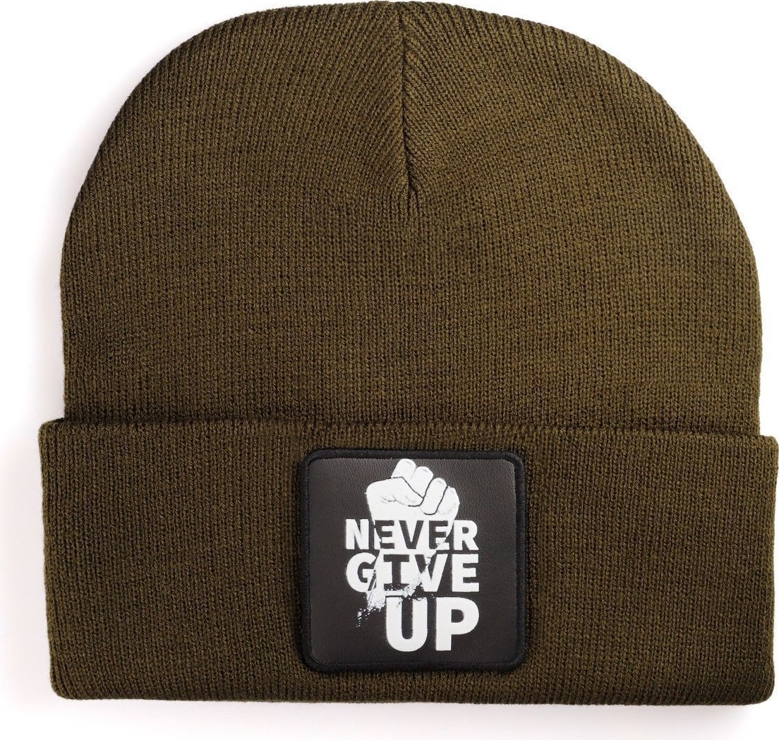 BlackBörk Never Give Up Logolu Haki Bere görsel 5