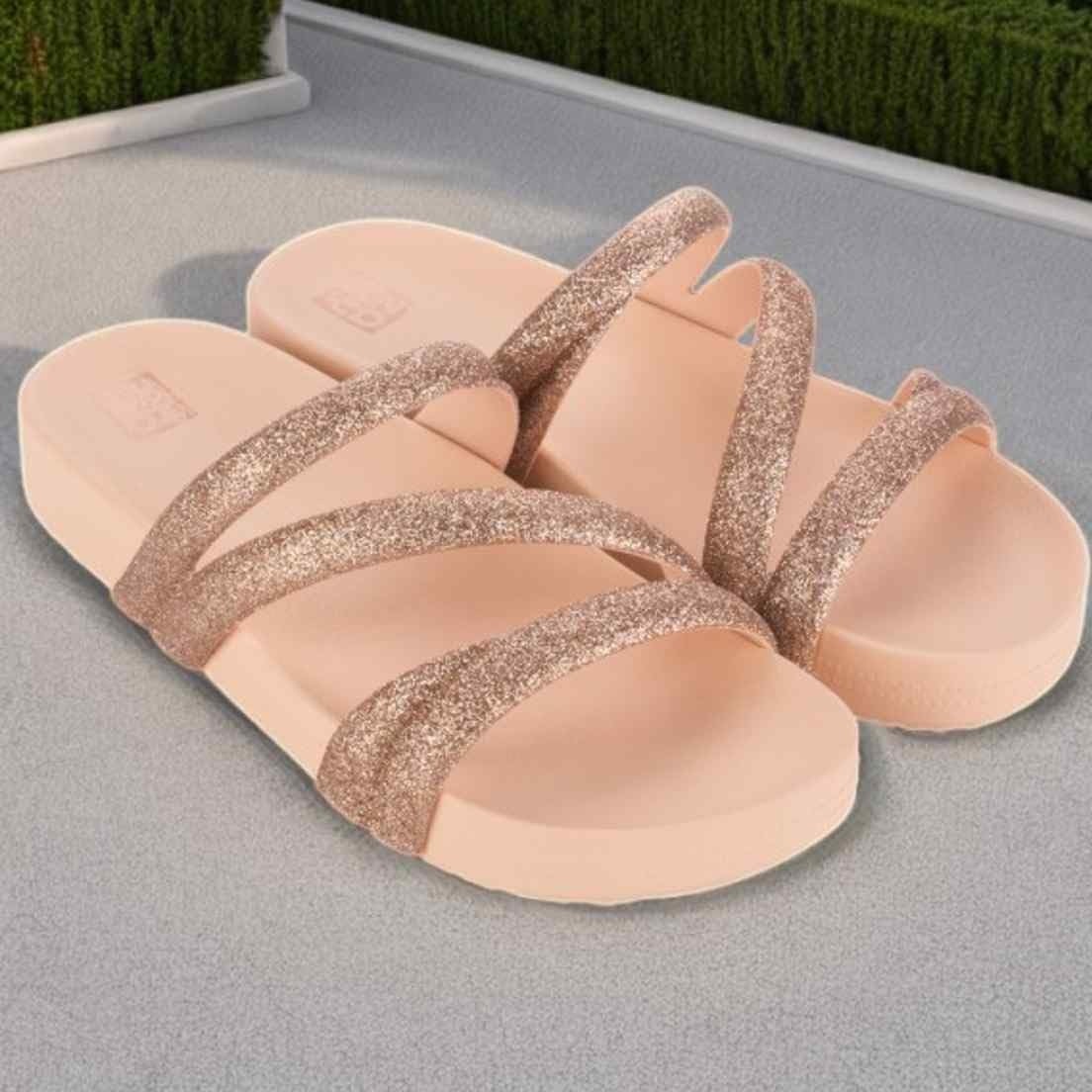 Odea Glitter Tam Ad Kadın Terlik Açık Pudra 35/42 görsel 2