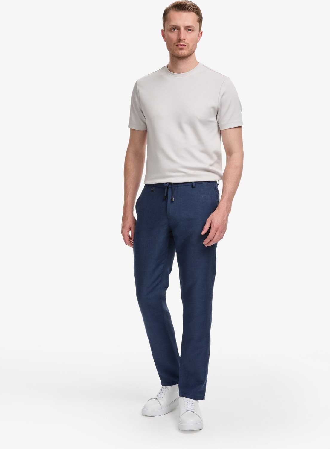 Pierre Cardin Açık Kahverengi Slim Fit Keten Karışımlı Pantolon 50325164 VR002