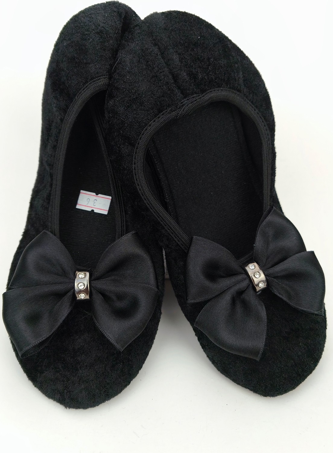 Ceyda Shoes Şık Kadife Ev,hac Tavaf Umre , Hediye, Günlük Babet, Panduf, Patik, Şık Kurdele Detaylı Gösteri Pisi Pisi görsel 6