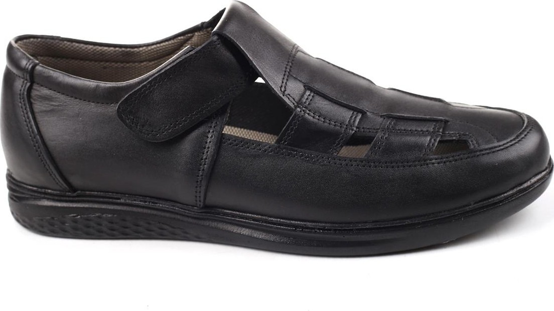 Walkenzo 3899 Ortopedik Hakiki Deri Erkek Sandalet Ayakkabı