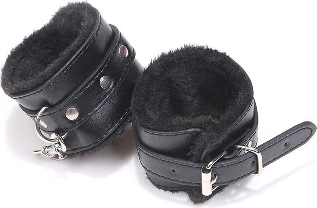 Tiklad Derbars Siyah El Yapımı Içi Peluş Fantazi Deri Kelepçe 5000 görsel 4