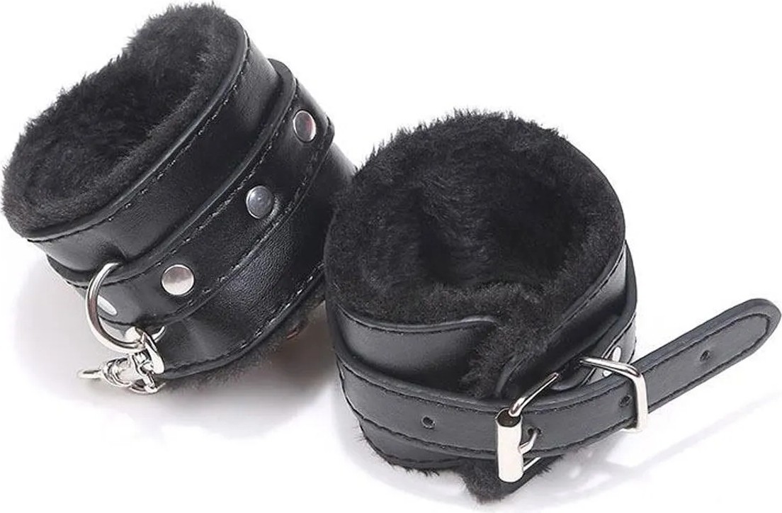 Fırfır Moda Trust Shop Siyah El Yapımı Içi Peluş Fantazi Deri Kelepçe görsel 2