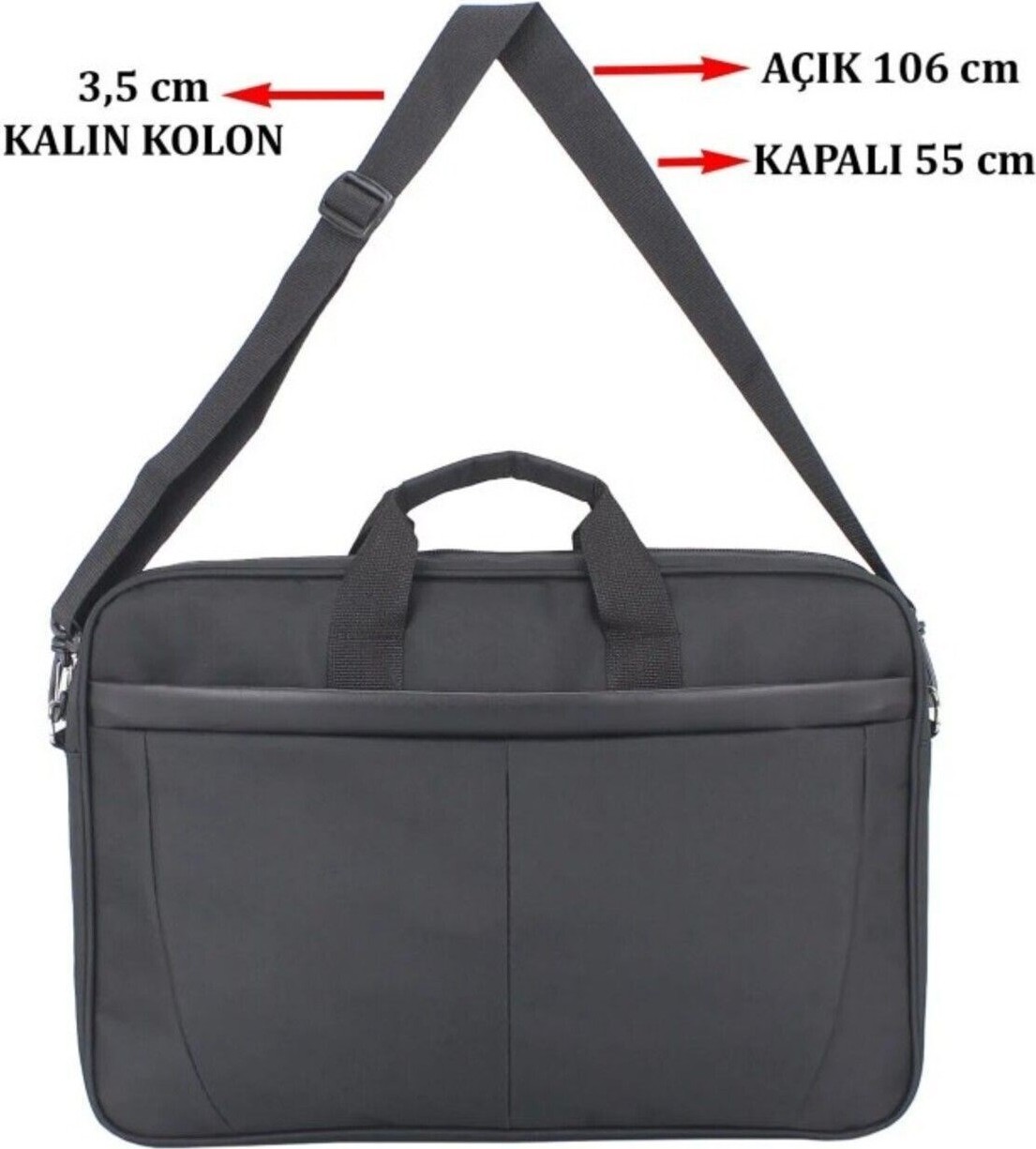 Case Club 2117 Büyük Boy 17,3 Inç Laptop Evrak Çantası Darbe Emici Koruma Su Geçirmez Kumaş görsel 2