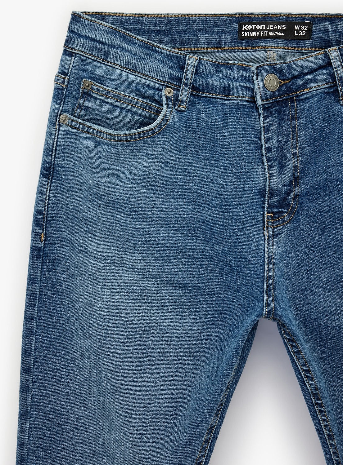 Koton Normal Bel Dar Paça Pamuklu Skinny Fit Jean Pantolon - Michael Jean görsel 5