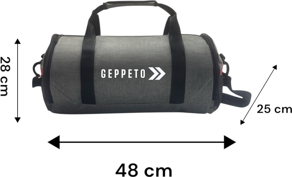 My Geppeto Bag Unisex, Askılı, Seyahat, Günlük, Fitness Silindir Spor Çantası ve Ayakkabı Filesi