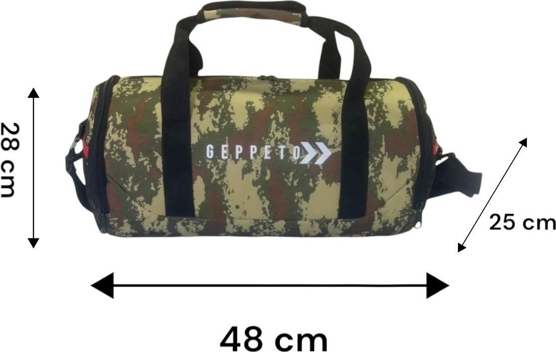 My Geppeto Bag Unisex, Askılı, Seyahat, Günlük, Fitness Silindir Spor Çantası ve Ayakkabı Filesi