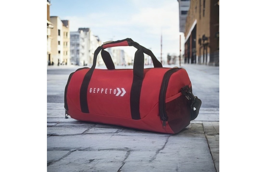 My Geppeto Bag Unisex, Askılı, Seyahat, Günlük, Fitness Silindir Spor Çantası ve Ayakkabı Filesi görsel 7