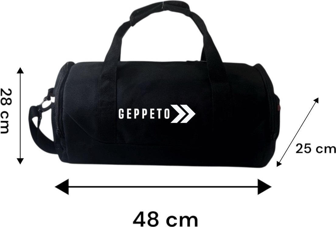 My Geppeto Bag Unisex, Askılı, Seyahat, Günlük, Fitness Silindir Spor Çantası ve Ayakkabı Filesi