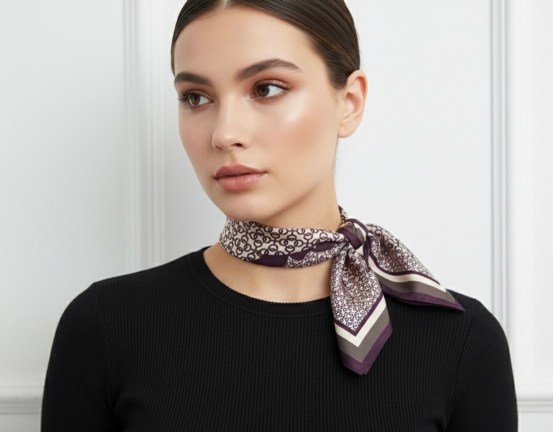 Lara Shawls Çok Desenli Fular görsel 5