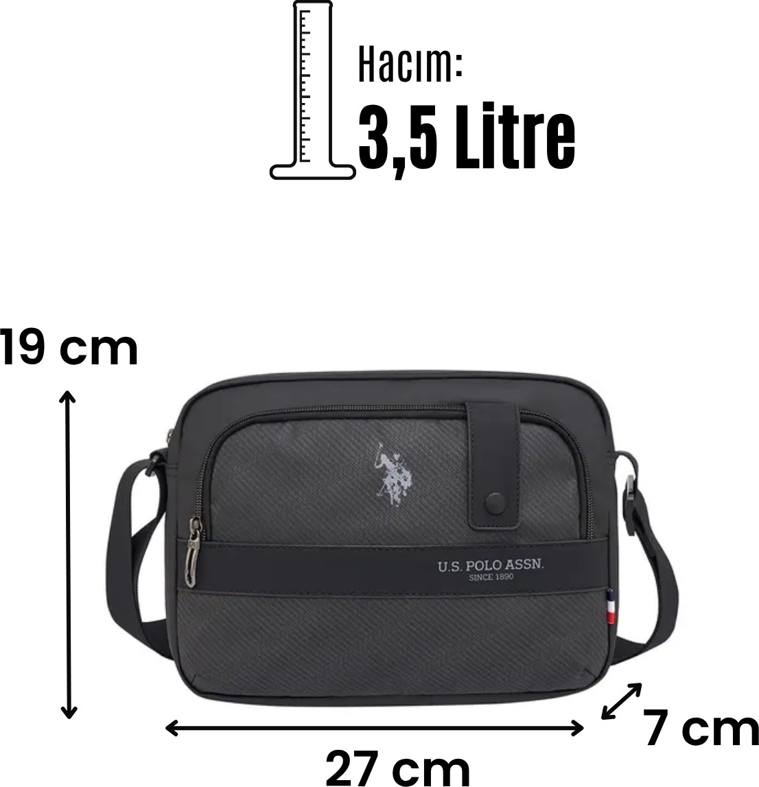 U.S. Polo Assn. 24538 Postacı Çantası Omuz Çantası görsel 8