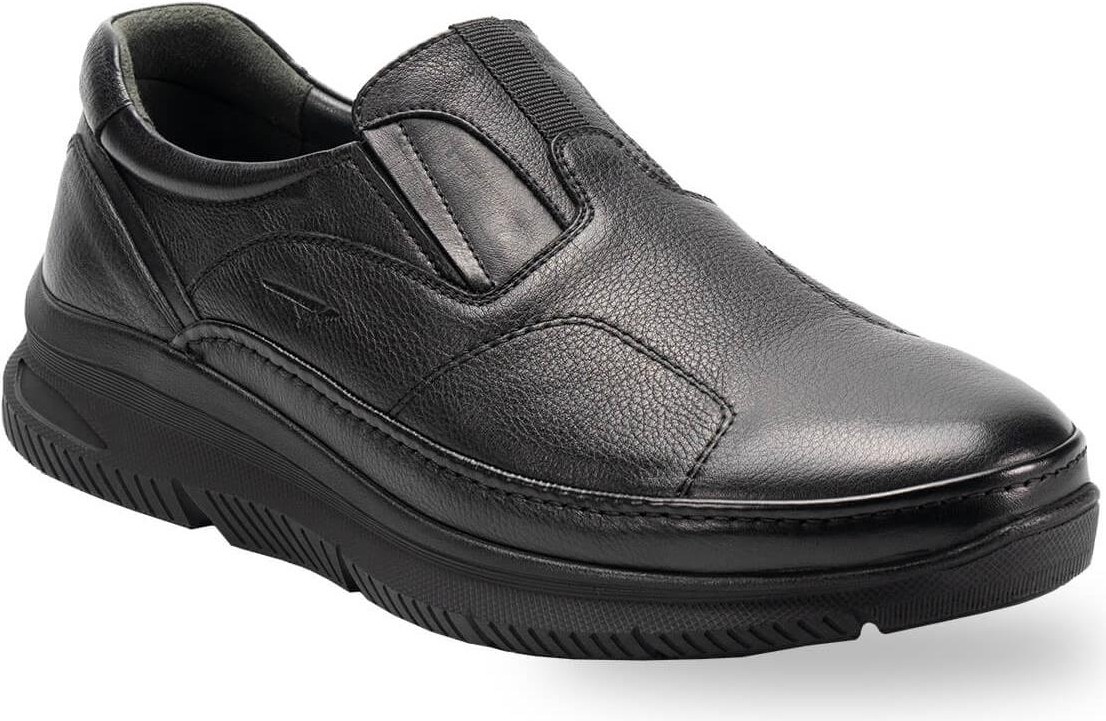 Forelli 46109 For-Halluks Siyah Erkek Hakiki Deri Ayakkabı görsel 2