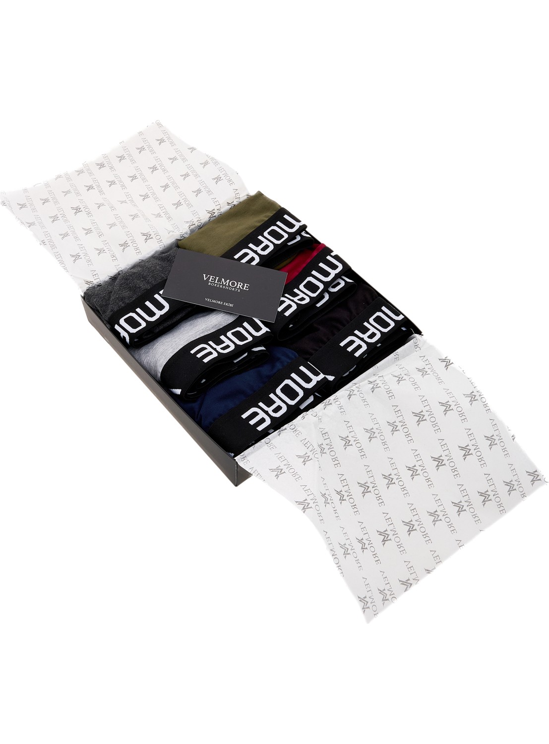 Velmore Erkek Boxer 6’lı Premium Kutu Pamuklu Likralı (Beden S - 5xl) görsel 4