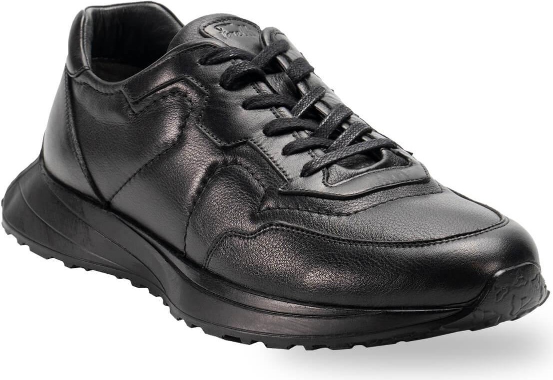 Forelli Bruno 50308-G Siyah Erkek Günlük Deri Comfort Ayakkabı görsel 6