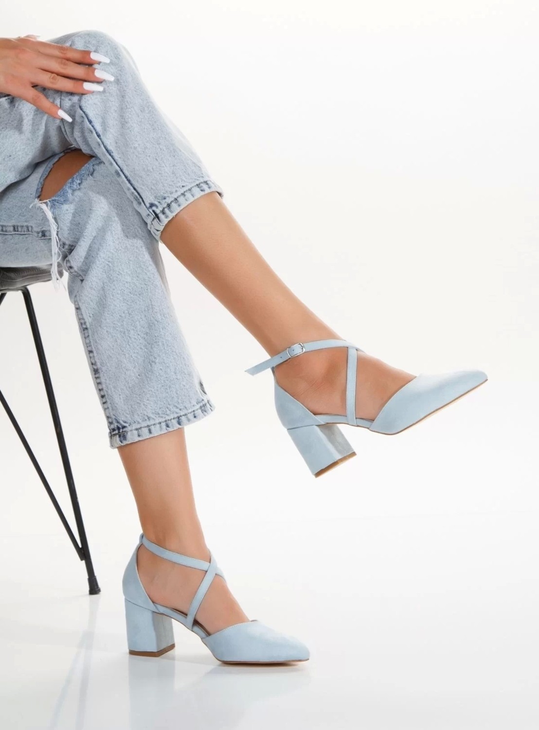 PayBuy Kadın Moda Şık Klasik Kısa Düğün Nişan Gece Abiye Ayakkabı görsel 3