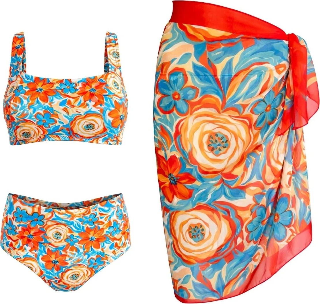 Sailor Moda Pareolu Straplez Askılı Bikini Takım