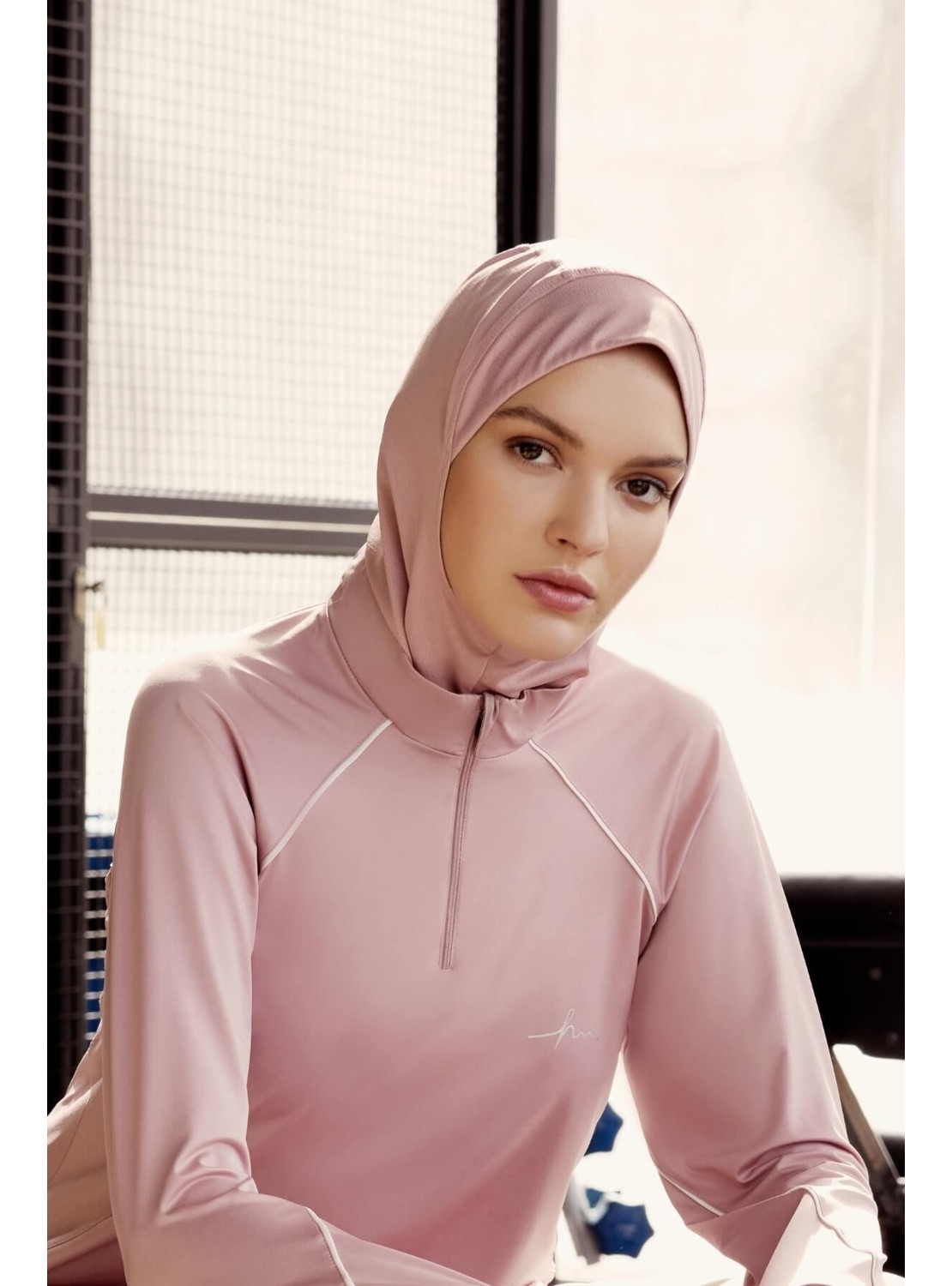 Haşema Active Tesettür Spor Antrenman Bonesi Act-27 Siyah Renk Hafif Polyester Kumaş Özelliğiyle görsel 2