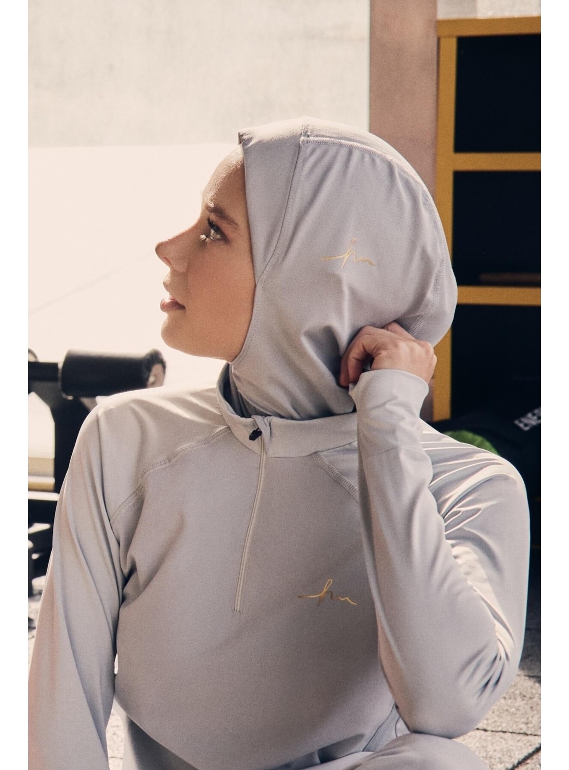 Haşema Active Tesettür Spor Antrenman Bonesi Act-27 Siyah Renk Hafif Polyester Kumaş Özelliğiyle görsel 7