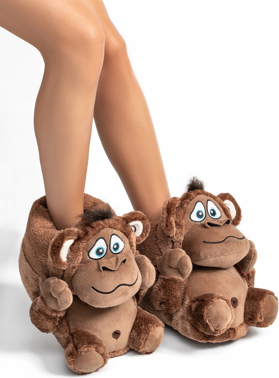 Twigy Monkey Unisex Hayvanlı Panduf Gri 36/43