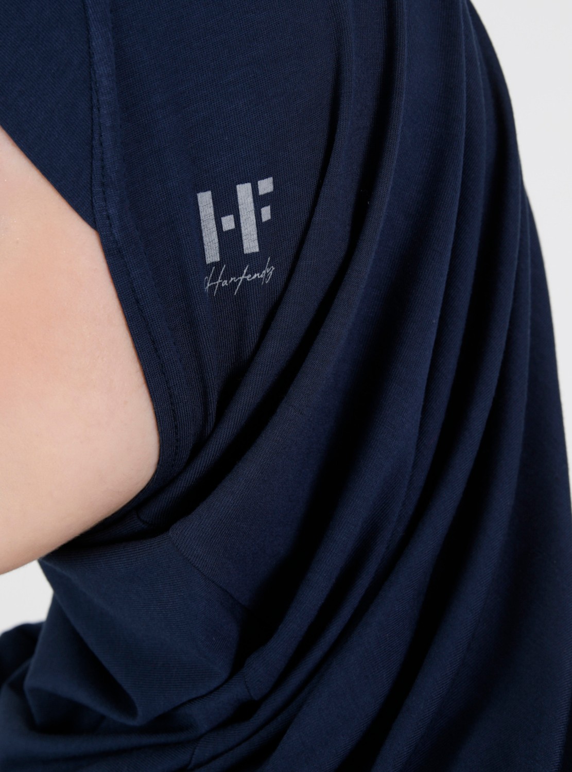 Ecardin Bone Ecardin Düz Logo Hijab Hf - Premium Spor Günlük Başörtüsü Hazır Konforlu Tesettür Hijab Bone görsel 3