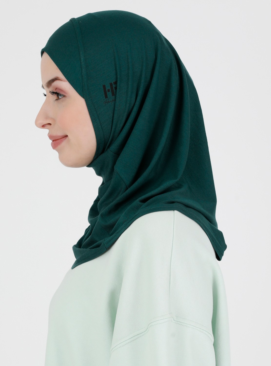 Ecardin Bone Ecardin Düz Logo Hijab Hf - Premium Spor Günlük Başörtüsü Hazır Konforlu Tesettür Hijab Bone görsel 6