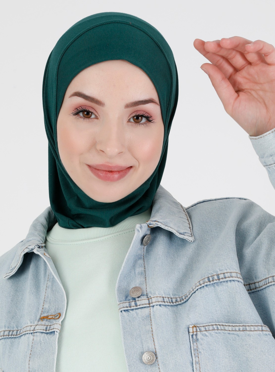 Ecardin Bone Ecardin Düz Logo Hijab Hf - Premium Spor Günlük Başörtüsü Hazır Konforlu Tesettür Hijab Bone görsel 8