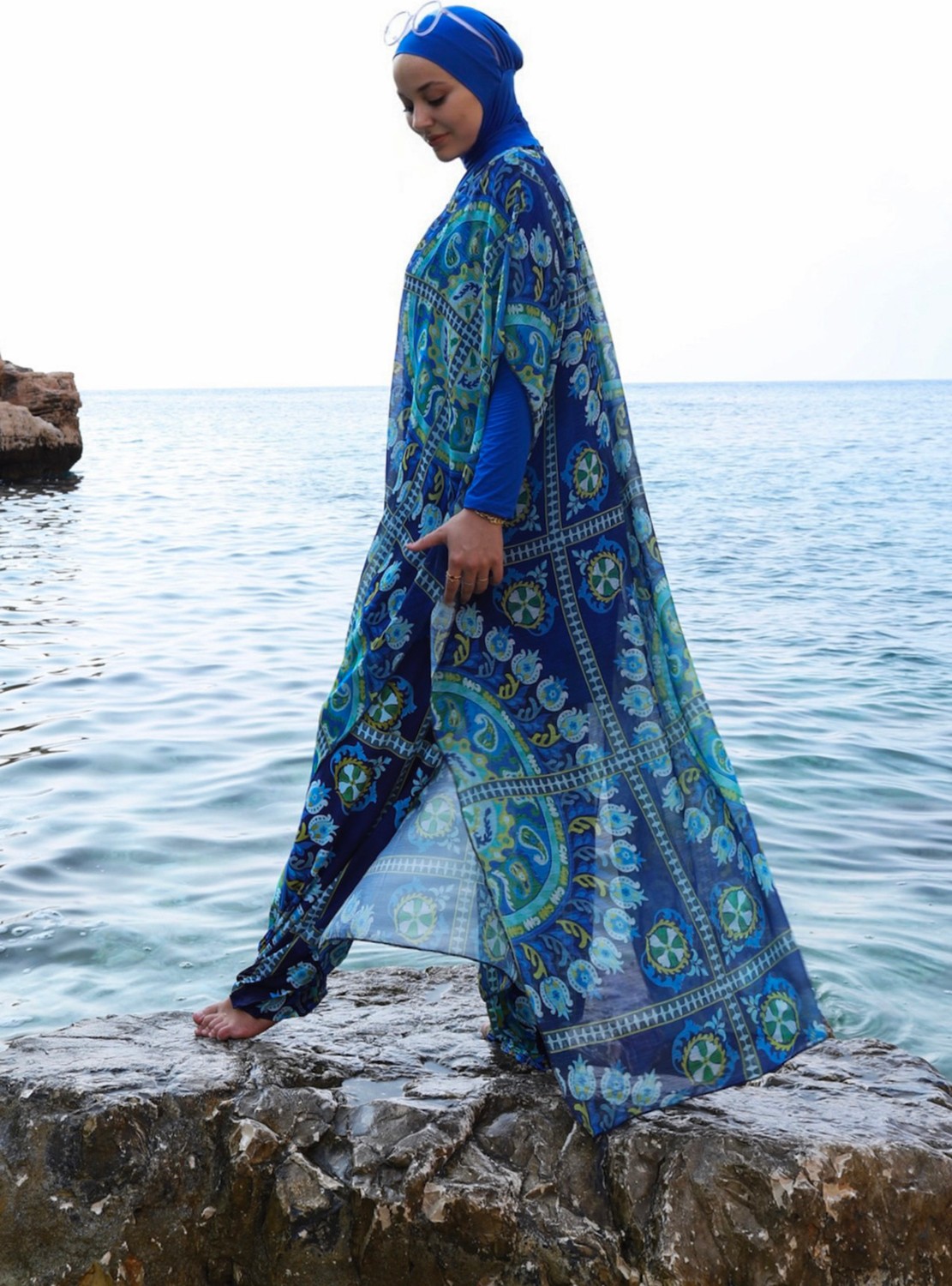 Remsa Mayo Mayo Üzerine Tek Pareo Kaftan 900-301-P görsel 2