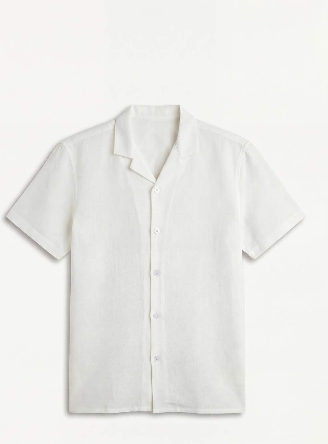 DeFacto Modern Fit Polo Yaka Keten Karışımlı Kısa Kollu Gömlek H7840AX26SM görsel 6