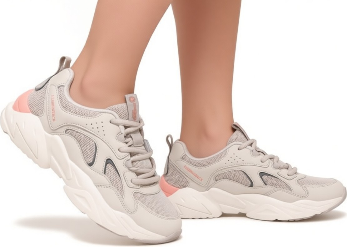 Lumberjack Dakota Bej Kadın Sneaker Spor Ayakkabı V3 Düz Taban P-U Malzeme ile Rahat Kullanım