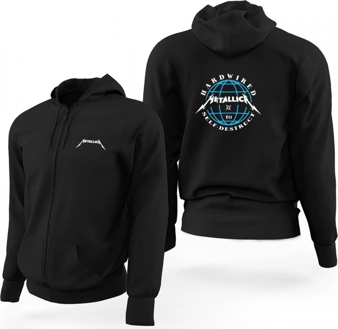 Tarzsokak Metallica Hardwired Fermuarlı Kaps?onlu Sweatshirt 12919