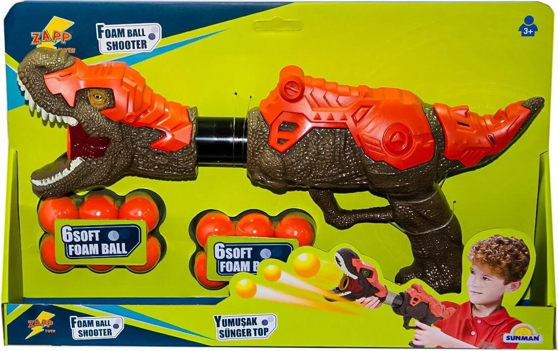 Akıllı Bayi 3620 Surat-Zap-Silah Top Atan Dinozor 12 Toplu 2 Renk - Sunman görsel 2