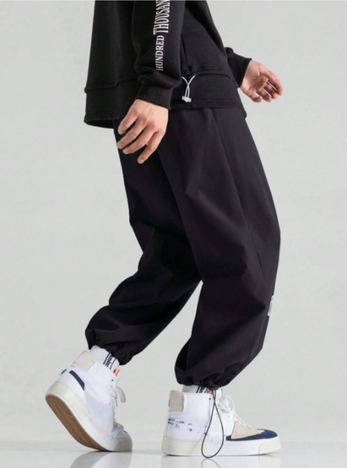 Pandy Erkek Ayarlanabilir Paça Oversize Kalıp Eşofman Pants görsel 4