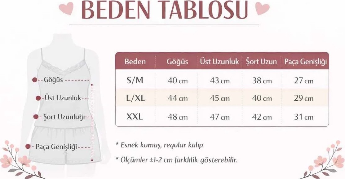 Tenra Kadın Kırmızı Ekose Ip Askılı Şortlu Pijama Takımı Dantel Detaylı görsel 6