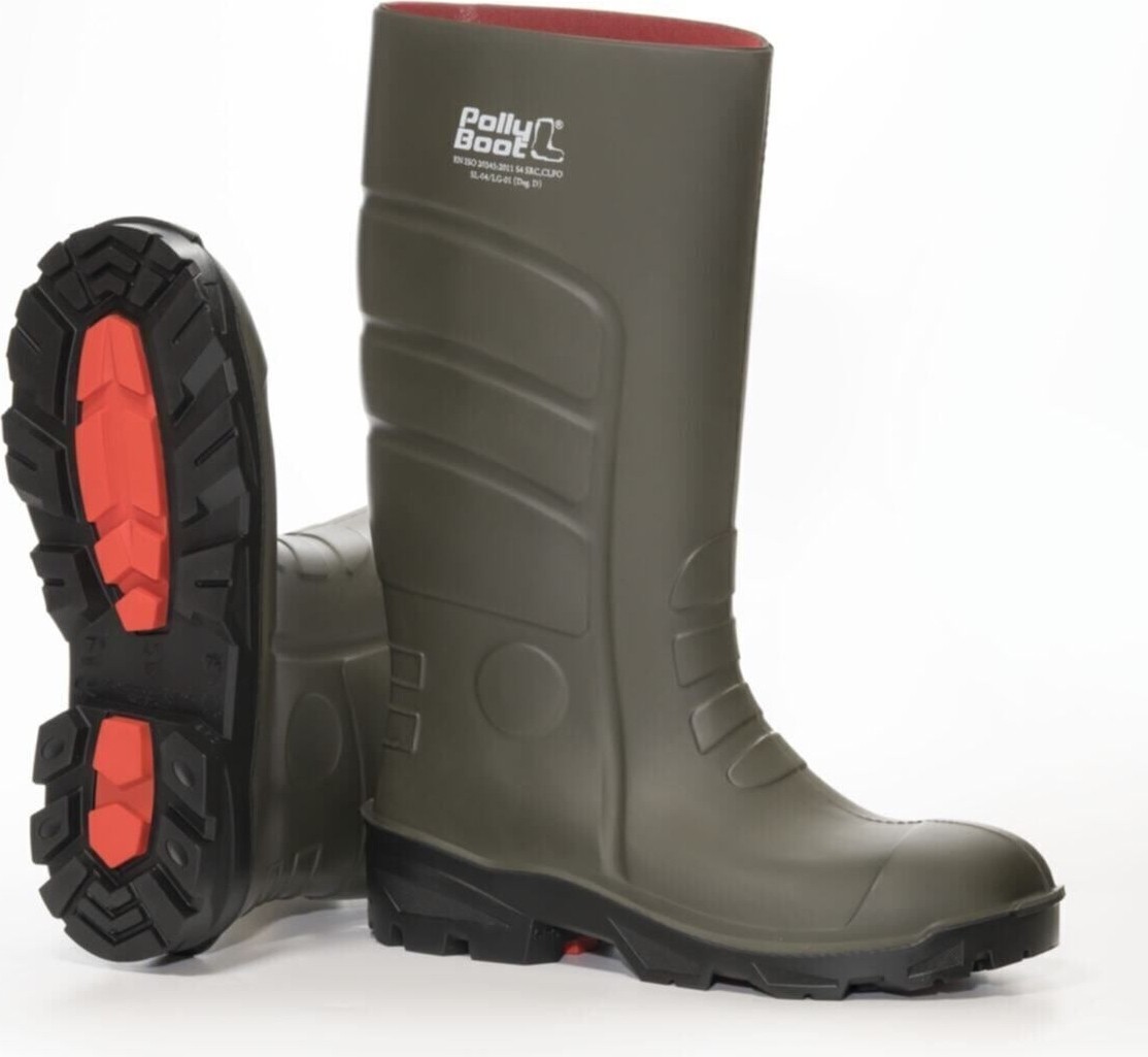 Polly Boot Galaxy Vega Klasik Çelik Burunlu Kauçuk Çizme, Şok Emici Topuklu, Su Geçirmez ve Rahat Yürüyüş İçin görsel 2