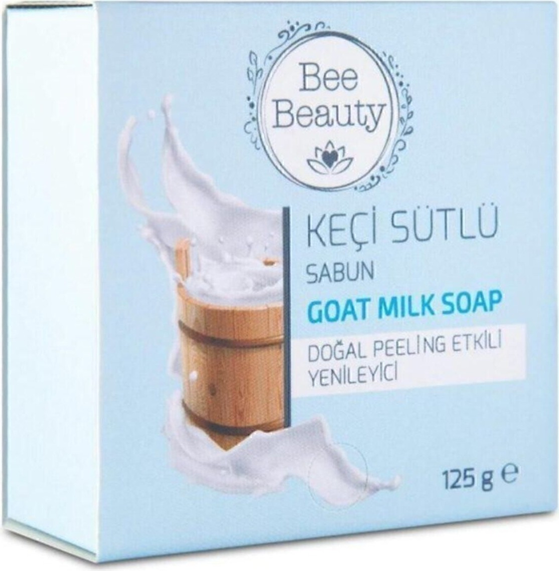 3Ecoswear Bee Beauty Keçi Sütlü Sabun 125 gr Doğal Peeling Etkili Yumuşak Dokulu Nefes Alabilir görsel 2